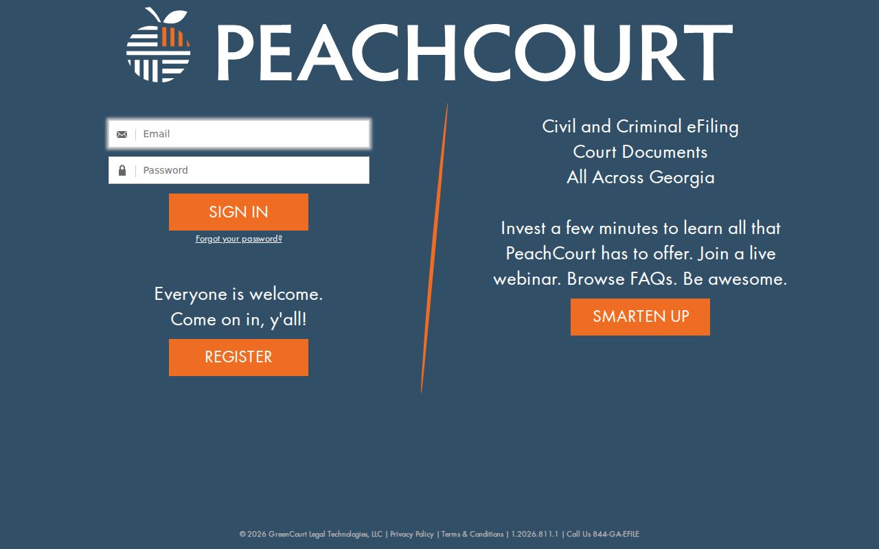 PeachCourt e-filing provider for Newton Superior civil cases