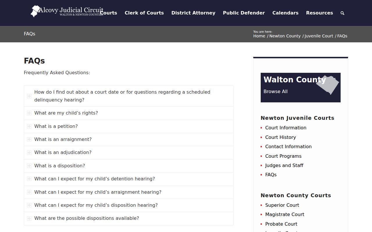 Newton County traffic court date routing and case stages